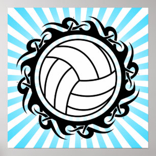 Poster volley-ball tribal