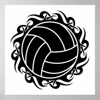 Poster volley-ball tribal