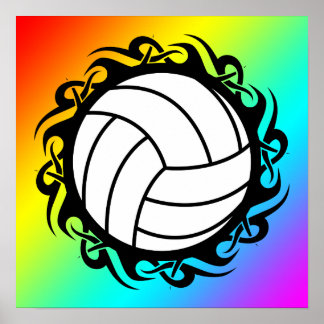 Poster volley-ball tribal