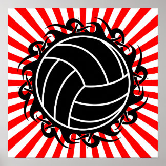 Poster volley-ball tribal