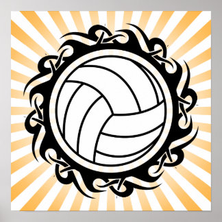 Poster volley-ball tribal