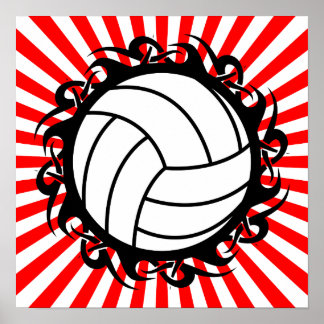 Poster volley-ball tribal