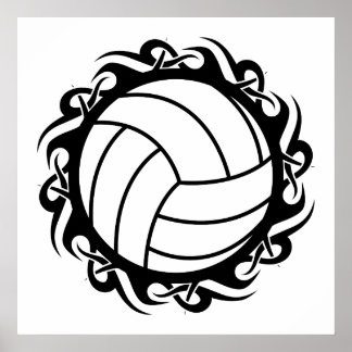 Poster volley-ball tribal