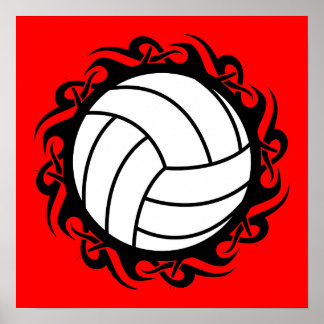 Poster volley-ball tribal