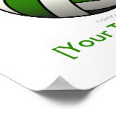 Poster Volley-ball vert (Coin)
