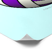 Poster Volley-ball violet (Coin)