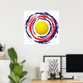 Poster Volley Bleu Rouge Et Blanc 2 (Bureau à domicile)