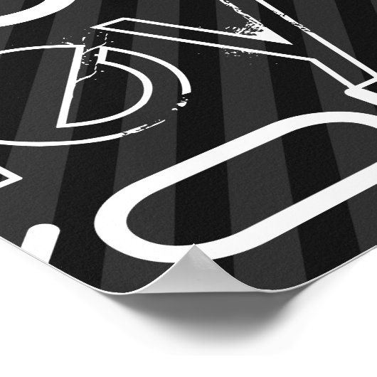 Poster Volley ; Gris noir et gris foncé (Coin)