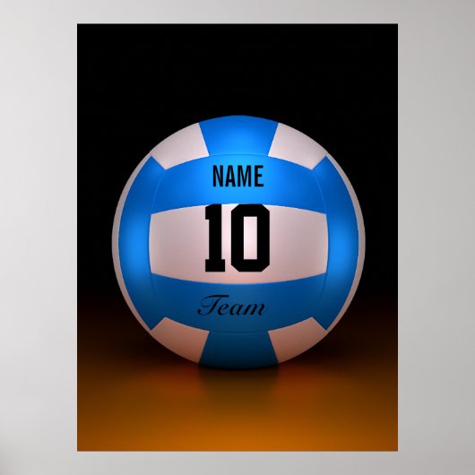 Poster Volleyball Bleu (Devant)