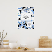 Poster volleyball couleurs de l'équipe avec photos bleu n (Cuisine)