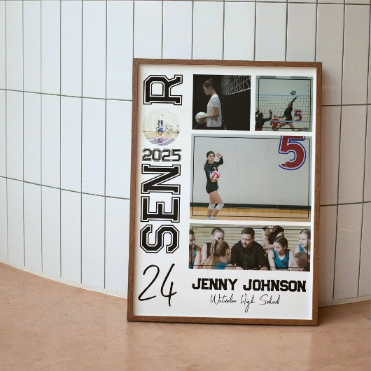 Poster Volleyball Custom Senior Night Picture