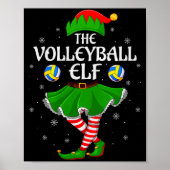 Poster Volleyball Elf Christmas Family Girls Women Elf Sq (Devant)