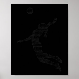 Poster Volleyball Fille Femmes Joueuse Jeune Joueuse 6