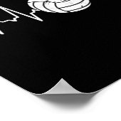 Poster Volleyball Heartbeat Cute Fun (Coin)