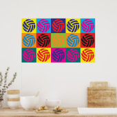 Poster Volleyball Pop Art (Cuisine)