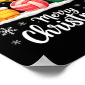 Poster Volleyball Reindeer Père Noël Elf Joyeux Noël Noël (Coin)