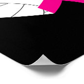 Poster Volleyball rose ruban Cool Cancer du sein Prix (Coin)