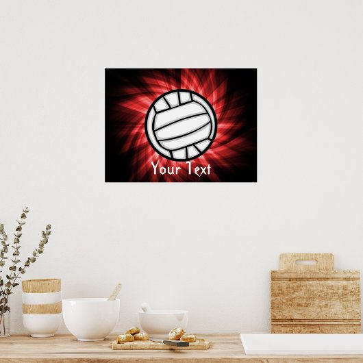Poster Volleyball ; Rouge (Cuisine)