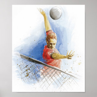 Poster Volleyball Serve