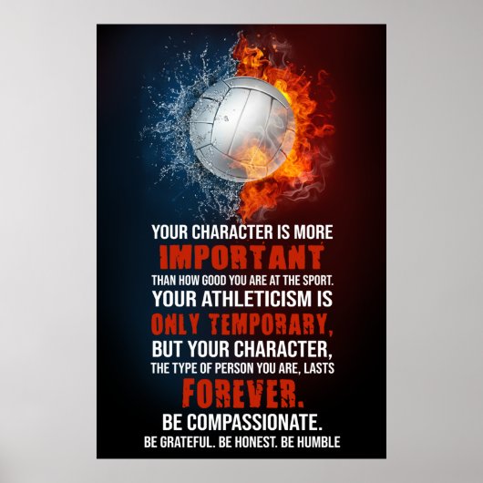 Poster volleyball Votre personnage est plus important (Devant)