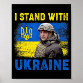 Poster Volodymyr Zelensky I Stand With Ukraine Ukrainian (Devant)