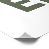 Poster volontaire vintage floral (Coin)