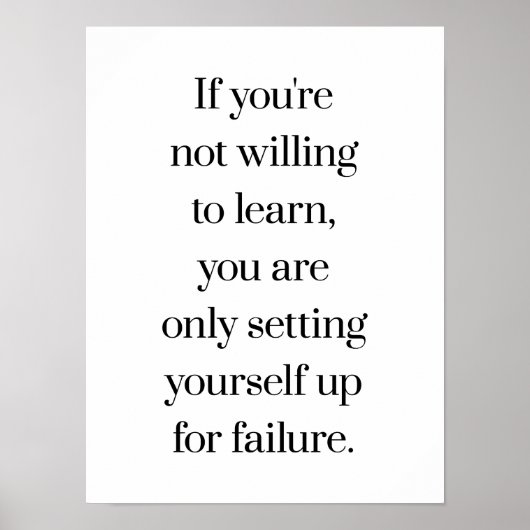 Poster Volonté D'Apprendre L'Affiche (Devant)