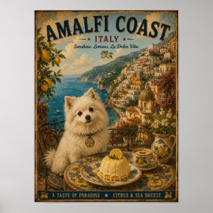 Poster Volpino Italiano sur la Côte amalfitaine Voyage vi