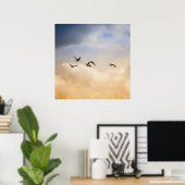 Poster Vols d'oiseaux (Bureau à domicile)