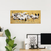 Poster Vols japonais de grues par Ishida Yūtei (Bureau à domicile)