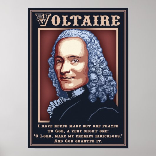 Poster Voltaire - Prière (Devant)