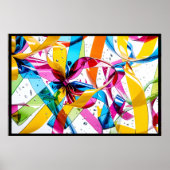 Poster volumétrique gras du parti du ruban Abstrai (Devant)