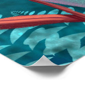 Poster Vom Künstler handillustrierte Eule – Boho Natur (Coin)