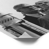 Poster Von Braun et JFK regardent vers le ciel (Coin)