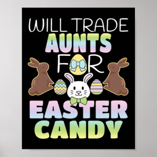 Poster Vont Échanger Des Tonnes Pour Les Enfants De Pâque