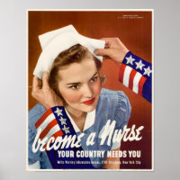  Poster voor aanwerving van verpleegkundigen;