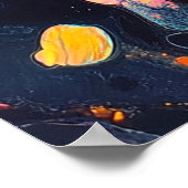 Poster voor abstracte iriserende kunst (Hoek)