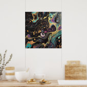 Poster voor abstracte iriserende kunst (Keuken)