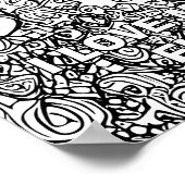 Poster voor abstracte kattenkleuring (Hoek)