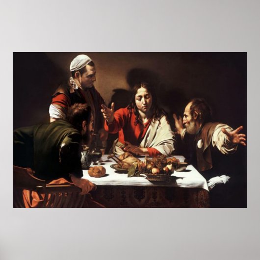 Poster voor analyse van Emmaus Caravaggio (Voorkant)