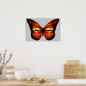 Poster voor atoompaddenstoel Cloud Butterfly Print (Keuken)