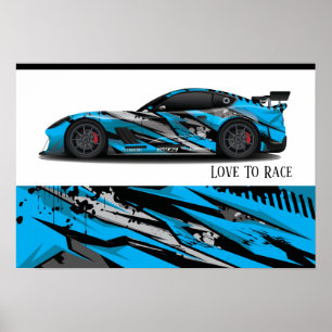Poster voor automatisch racen