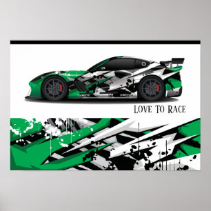 Poster voor automatisch racen
