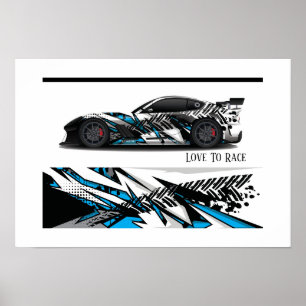 Poster voor automatisch racen