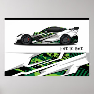 Poster voor automatisch racen