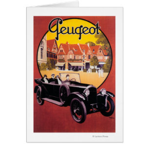 Poster voor automatische promotie van Peugeot