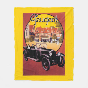 Poster voor automatische promotie van Peugeot Fleece Deken