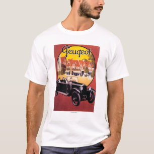 Poster voor automatische promotie van Peugeot T-shirt