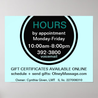 POSTER voor bedrijfsvoordeur