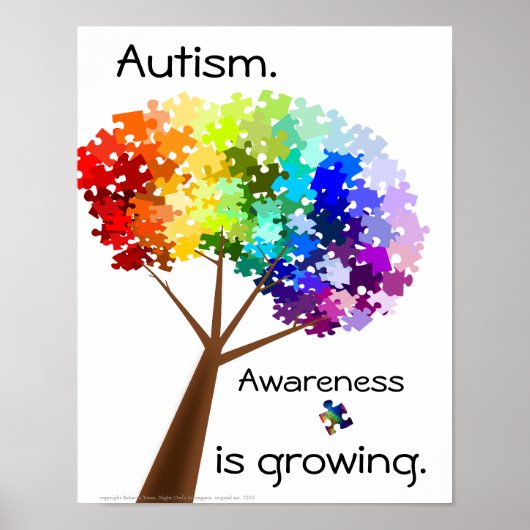 Poster voor bewustmaking van de Puzzle Tree (Voorkant)